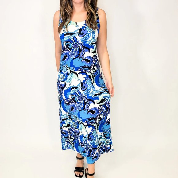 Tiana B. mod print Floral maxi Dress - Picture 1 of 3